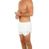 UZZI Men's Basic Running Shorts Swimwear Trunks 1830 White M
