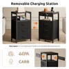 NightStand Bedside Charging Table Bedroom - Night Stand with Charger