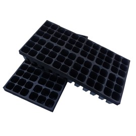The Hydroponic City Seed Starter Tray, 1440 Cells (240 Trays - 6 Cells Per Tray) + Plant Stakes