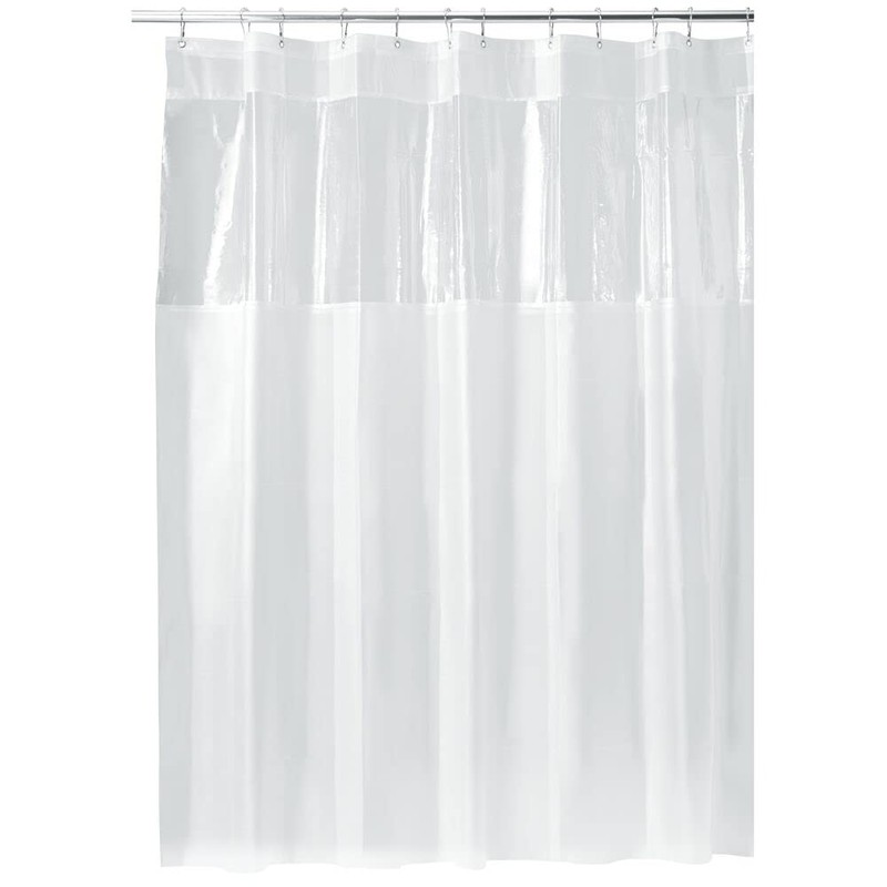 iDesign EVA Plastic Shower Liner for Master, Guest, Kid's Bathroom,
