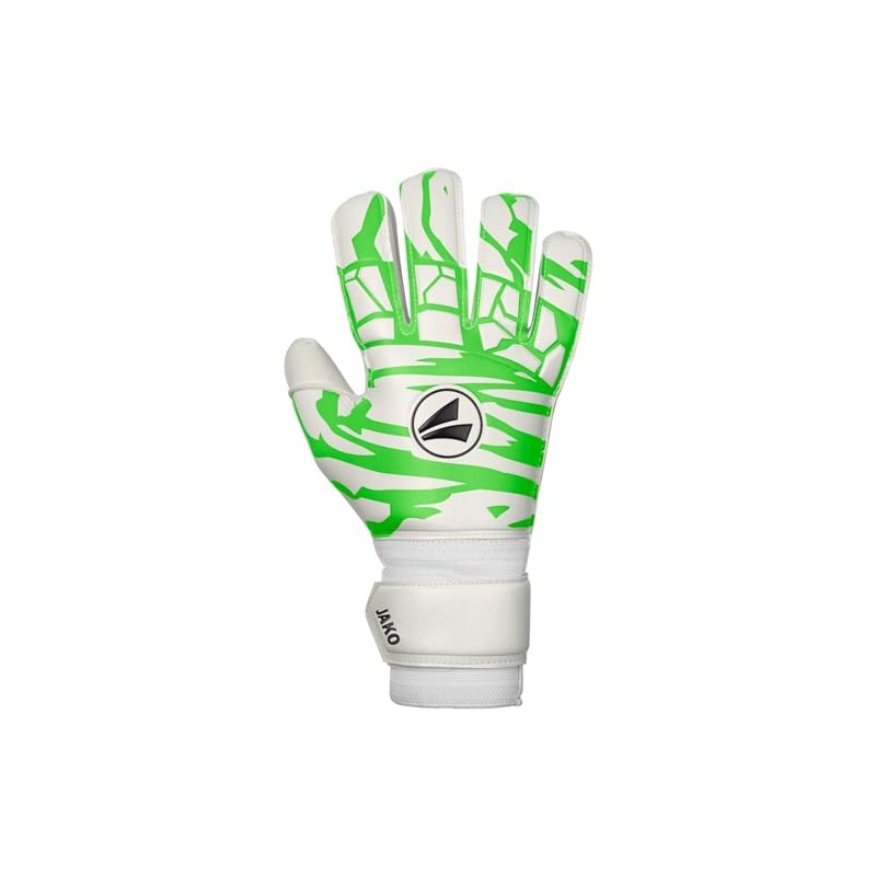 JAKO Animal Basic RC 2596 Goalkeeper Gloves White/Neon Green 5