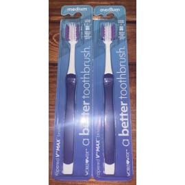 World Wide A Better Toothbrush Purple Medium Toothbrushes Lot Of 2