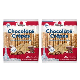 La Boulangère Chocolate Hazelnut Crêpes, Pack of 2 – 40 Individually Wrapped French Crêpes, Non-GMO, No High Fructose Corn Syrup, No Artificial Flavors & Colors, Kosher Certified, Ready to Eat Snack