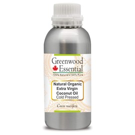 Greenwood Essential Pure Natural Organic Extra Virgin Coconut Oil (Cocos nucifera) Cold Pressed 300ml (10 oz)