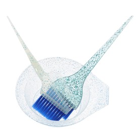 WOONEKY 1 Set Hair Coloring Brush and Bowl Hair Dyeing Tool Kit with Flexible Bristles and Mixing Bowl for Easy Application for Home Salon Use Reusable and Simple to Clean