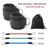 Ankle Resistance Training Set, 3 Bands (10-30 LBS), Padded Ankle