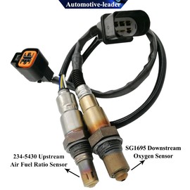 Automotive-leader 2 unidades SG1695 234-5430 sensor de relación de combustible de aire sensor de oxígeno ascendente + descendente ajuste 2007-2008 Hyundai Elantra 2004-2009 Kia Spectra Spectra5 SG1695 234-5430