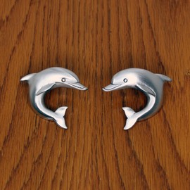 Costello Coastal - Dolphin Cabinet Knobs (Matched Pair) | Artist Pewter Collection Hardware