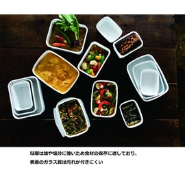 Fuji Horo Deep Square Container L Konte Lily White KE-DL LW