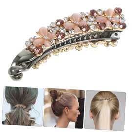 Beatifufu Rhinestone Hair Clip Bow Hair Clip Metal Korean Version Headpiece