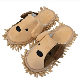 Microfiber Mop Slippers Washable Reusable Floor Cleaning Slippers Detachable Dusting Mop Shoes Non‑Slip Cleaning Shoe House Kitchen Hardwood Tile Floors(US Women 5.5–9 / Men 6–7)