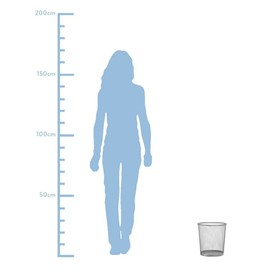 Leviatan Office Waste Paper Bin, 12 L, Wire Mesh Waste Paper Bin, Metal Office Bin, Mesh Round, Blue