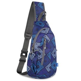 TITECOUGO Small Sling Bag Lightweight Crossbody Bag for Easter Gifts Women Men Hiking Backpack Travel Shoulder Bag Chest Daypack for Gym Work Outdoor Sports Mix-boho Texture