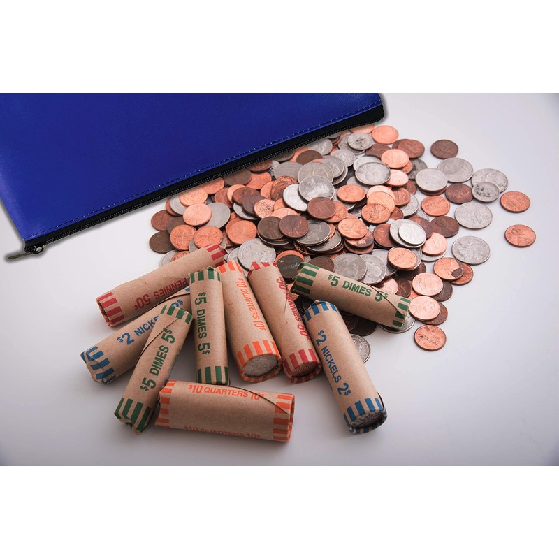 Better Office Products 6 Pack, Zippered Security Bank Deposit Bag,