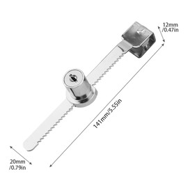 2 Pack Sliding Glass Door Ratchet Lock, Glass Display Case Lock