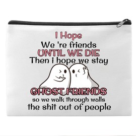 Angel's Draw Home Sport Makeup Bag Cute Small Animal Cosmetic Bags for Women, Travel Toiletry Bag Large Capacity Zipper Makeup Pouch, Purse Organizer Pouches, 02-Best Friend, Large Capacity Aesthetic