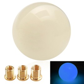 YESHMA Universal Luminous Shift Knob Ball Gear Knob MT Car AT Car Shift Lever Ball Shape Round Body M12x1.25 Adapter M10x1.5 M10x1.25 M8x1.25 Gear Knob Acrylic Cream to Blue