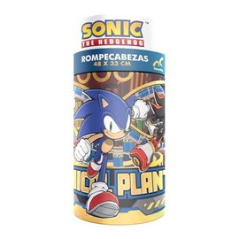Novelty Corp Rompecabezas Infantil Sonic 60 Piezas, Cilindro