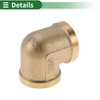HEROFFIX Brass Pipe Fittings 3/4" Female Internal Thread Elbow 1.57"