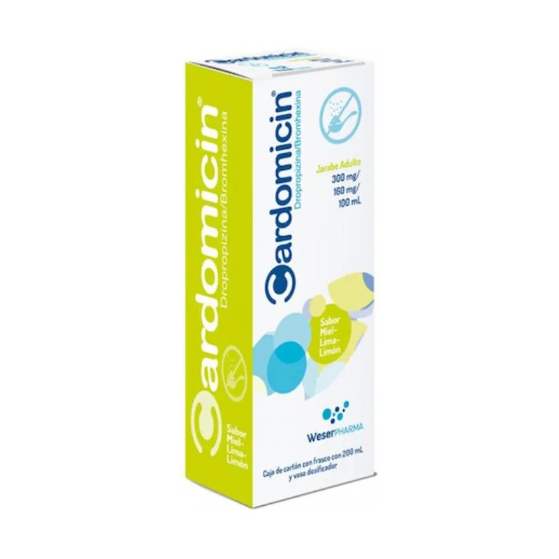 Cardomicin Jarabe Sabor Miel-lima Limón 300 Mg/160 Mg/100 Ml, 1