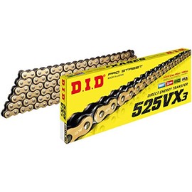 DID (525VX3G120ZB) Gold 120 Link High Performance VX Series X-Ring Chain with Connecting Link