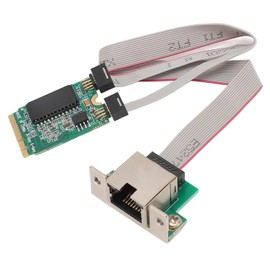 Gigabit Ethernet Network Card, I210AT Chip RJ45 Single Port NIC, M.2 A + E Slot Design, Support Mini GBiC Transceivers, for Industrial Computers