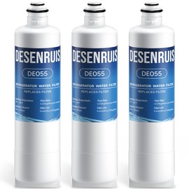 Water Filter Replacement Compatible with Bosch Ultra Clarity Pro BORPLFTR50, 12028325, WFC100MF, BORPLFTR55, B36CL81ENG, B36CL80ENS, Reduces 99% of Chlorine, Free-Lead, 3 Pack, By DESENRUIS