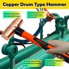 WEDO Copper Sledge Hammer 1/2lb,Solid Copper Mallet Hammer,Fiberglass Handle,Length 280mm,Die-Forged,