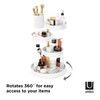 Umbra Pirouette Cosmetic Organizer, White/Brass