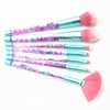 Sparkles Glitter Makeup Brushes Set, Cute Fan Foundation Glitter Unicorn