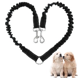 MITUMOMO Double Dog Leash, 360° Swivel Double Dog Walking & Training Leash for Walking 2 Dogs, Adjustable Length Leash for Training, Small, Medium & Large Two Dogs