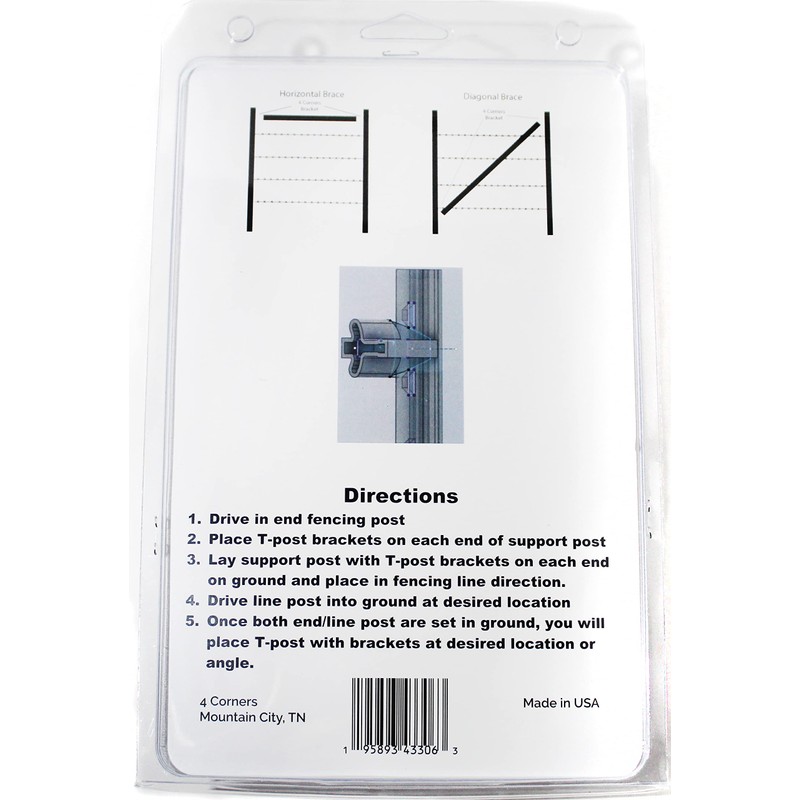 4 Corners T Post Inline and Corner 4 Pack, Speed