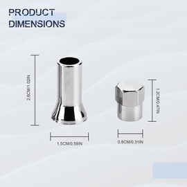 HAOBO TR414 - Universal TPMS Chrome Valve Stem Sleeve Covers and Cap Dress Up Kit- Set of 5, FITS All TPMS Rubber Valve Stems for All Make and Model Cars and Trucks with TPMS Sensors