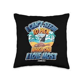 Can't Pick Which Love Beach Humpback Whale Hawaiian Seal Throw Pillow