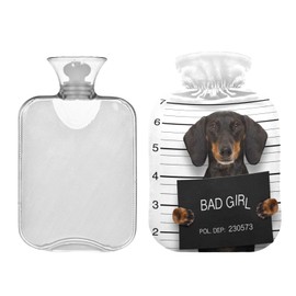 Dachshund Dog Hot Water Bottle Soft Warm Winter Bed Hand Neck Shoulder 2L