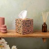 Dizzy Bee Decorative Orange Square Tissue Box Holder Cube