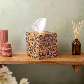 Dizzy Bee Decorative Orange Square Tissue Box Holder Cube