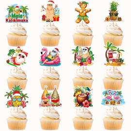 4XD-kalikimaka50301 Toys & Games›Party Supplies›Decorations›Cake & Cupcake Toppers›Non-Edible Cupcake Toppers