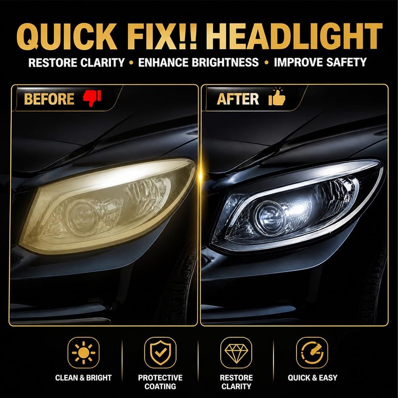 Carrie Rowe Headlight Restoration Kit,Headlight Restoration,Headlight Cleaner Oxidized & Yellowed