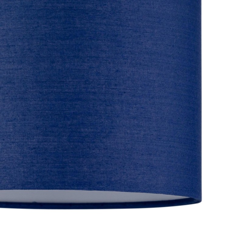 firstchoicelighting Set of 2 Navy Blue Cotton Fabric Table Lamp