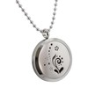 Flower Design Essential Oil Necklace in Stainless Steel on 30"
