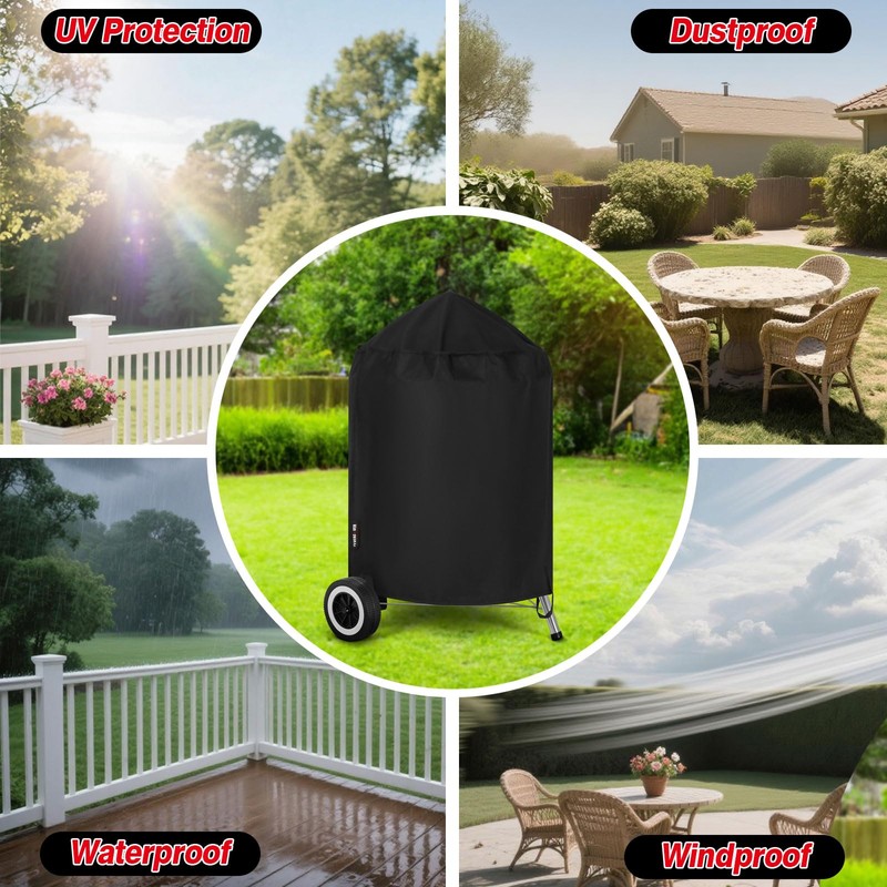 FEVERCOVER Grill Cover for Weber Kettle Charcoal 22 Inch, Heavy