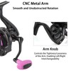 SOUUXIU Spinning Fishing Reel,Saltwater Rotating Reel,Smooth Rotating Reel,Powerful Cnc Rocker