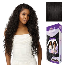 Sensationnel What Lace 13X6 Wigs - Zion Lacefrontal Hand Tied Glueless Synthetic with Natural Density Pretweezed Hairline (1B OFFBLACK)