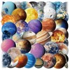 50PCS Transparent Planet Stickers, Clear Solar System Stickers for Water