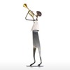 Cowboy Band / Trumpet Music Trumpet Playing Metal Iron Sculpture