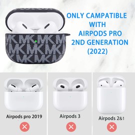 TANGABA for Airpods Pro 2nd Generation Case 2022, Full-Body Protective Cover Shock-Absorbing Protective Case with Lanyard for Airpods Pro 2 Case [Front LED Visible]-Black