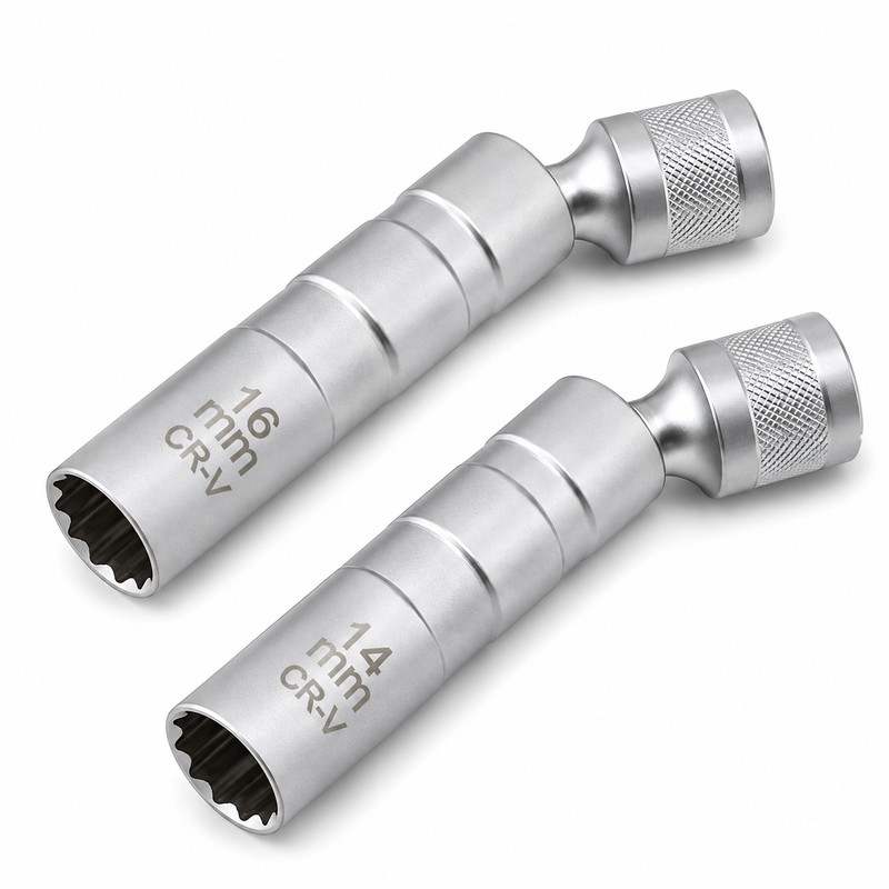 14mm 16mm Spark Plug Socket Wrench Adapter – Swivel Magnetic
