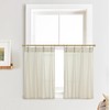 Cafe Curtains 32 Inch Length for Kitchen,Linen Sheer Pinch Pleated