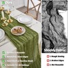 Nialnant 10 Pack Grass Green Cheesecloth Table Runner,Spring Table Runner